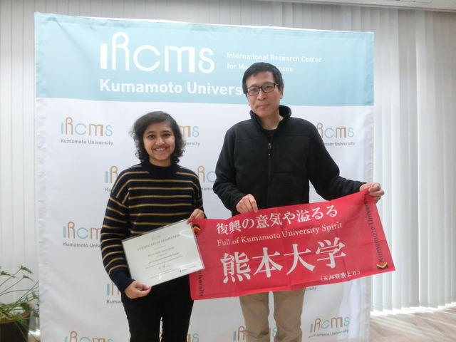 【IRCMS Internship】Ms. Shreya Kulkarni（Indian Institute of Science Education and Research, Pune, India)