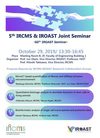 5th IRCMS&IROAST Joint Seminar－59th IRCMS Seminar/ 60th IROAST Seminar－held on October 29, 2019